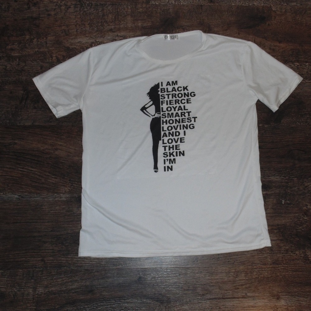 Chase New Design Graphic Tee Women M/L Empowering Statement Shirt